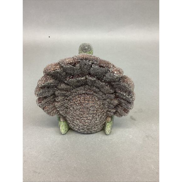 Set Of 2 Frosted Ceramic Turkey Candle Holders - 5x4.5x5.25” - Picture 10 of 11